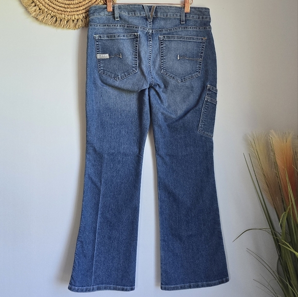 Ariat Rebar Womens Mid Rise Bootcut Cargo Pocket Riveter Jeans, Size 30 Short - Picture 4 of 10
